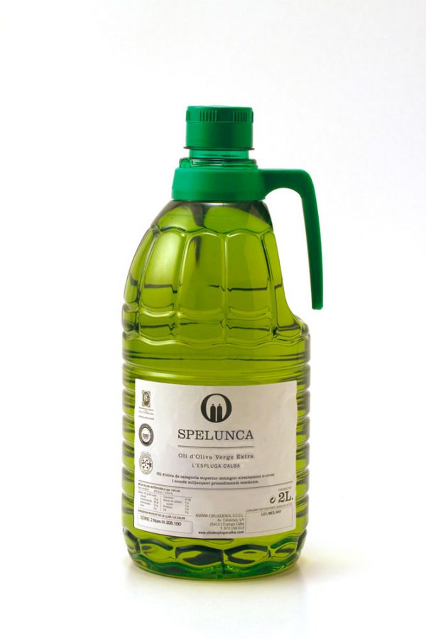 Bottle 2 liters white label extra virgin olive oil 100% arbequina