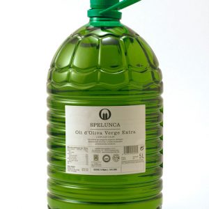Bottle 5 liters white label extra virgin olive oil 100% arbequina