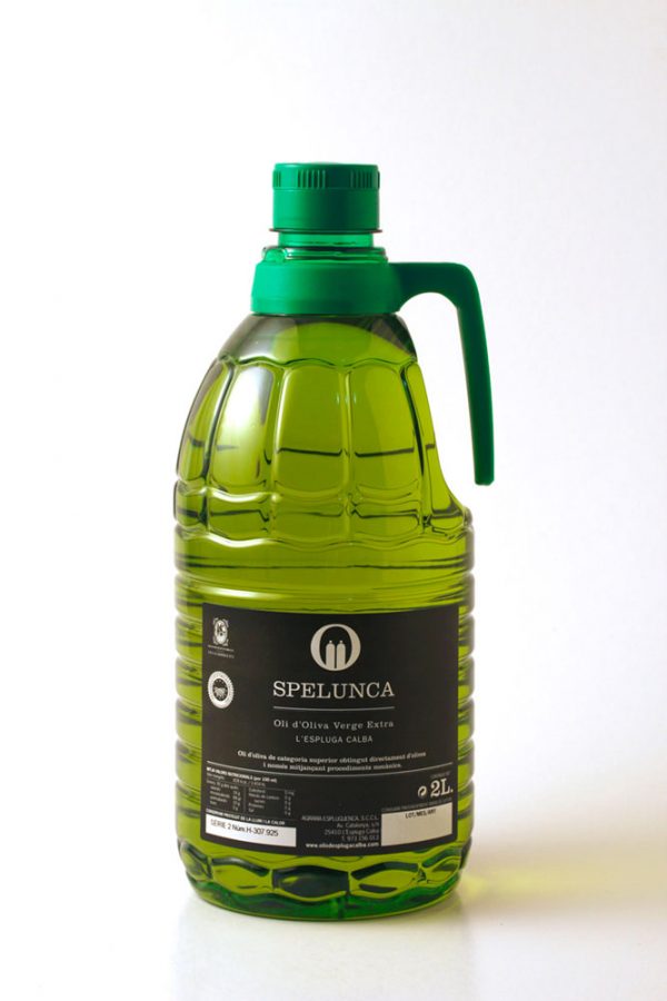 Garrafa 2 litros etiqueta negra aceite de oliva extra virgen 100% arbequina
