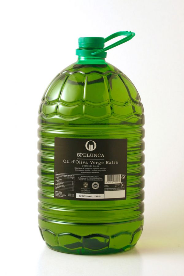 Garrafa 5 litros etiqueta negra aceite de oliva extra virgen 100% arbequina